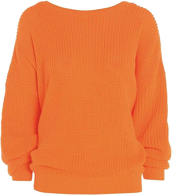 Womens Oversized Chunky Baggy Jumper Knitted Sweater Top 16-26