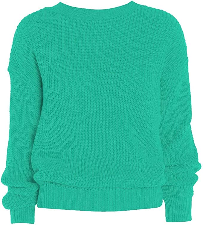 Womens Oversized Chunky Baggy Jumper Knitted Sweater Top 16-26