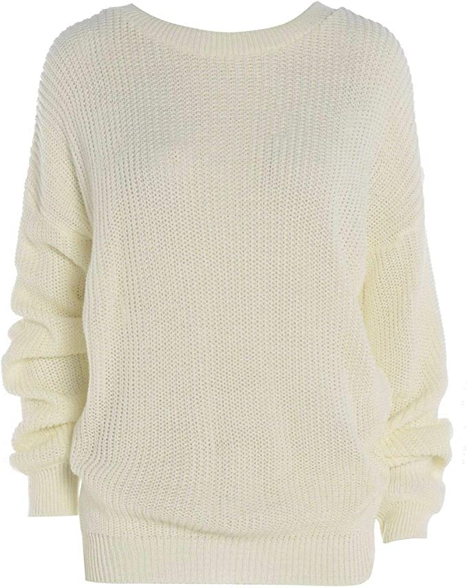Womens Oversized Chunky Baggy Jumper Knitted Sweater Top 16-26