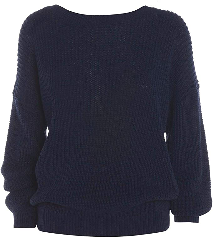 Womens Oversized Chunky Baggy Jumper Knitted Sweater Top 16-26