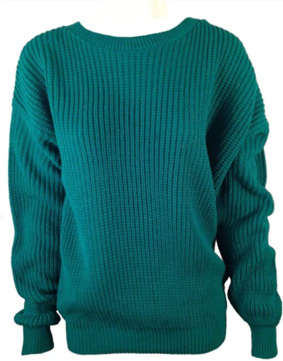 Womens Oversized Chunky Baggy Jumper Knitted Sweater Top 8-14