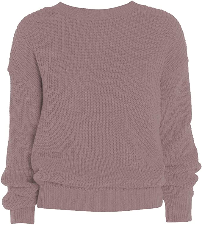 Womens Oversized Chunky Baggy Jumper Knitted Sweater Top 16-26