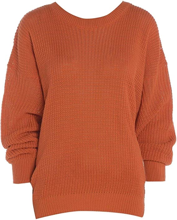 Womens Oversized Chunky Baggy Jumper Knitted Sweater Top 16-26