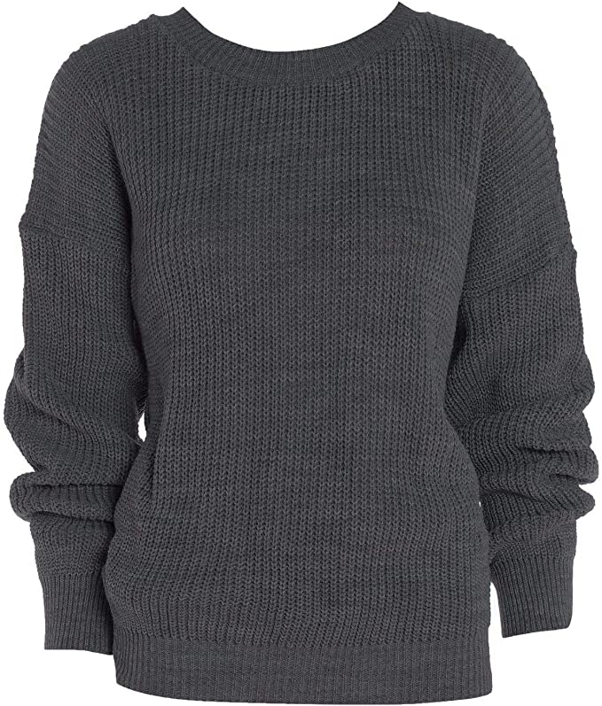 Womens Oversized Chunky Baggy Jumper Knitted Sweater Top 8-14