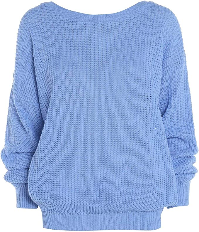 Womens Oversized Chunky Baggy Jumper Knitted Sweater Top 16-26