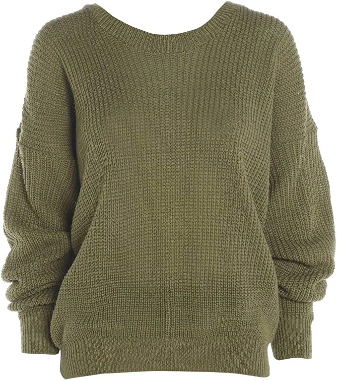 Womens Oversized Chunky Baggy Jumper Knitted Sweater Top 16-26