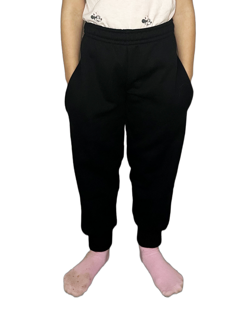 Kids Fleece Jogging Bottoms Boys Girls Sports PE Joggers Children Unisex Casual Fleece Pull On Trouser
