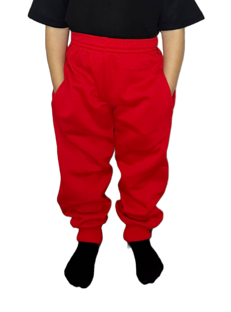 Kids Fleece Jogging Bottoms Boys Girls Sports PE Joggers Children Unisex Casual Fleece Pull On Trouser