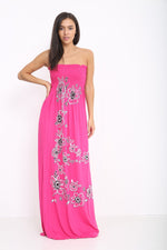 Load image into Gallery viewer, Women Ladies Chunky flora Print Sheering Maxi Dress
