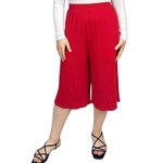 Load image into Gallery viewer, LUXEDIVA  Womens Ladies Plain 3/4 Length Short Palazzo Trousers Casual Wide Leg Culottes Pants Plus Sizes UK 8-26
