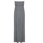 Load image into Gallery viewer, LUXE DIVA Plus Size Womens Printed Bandeau Strapless Shirred Ladies Long Maxi Dress Sleeveless Casual Summer Womenswear Fit Original Style
