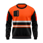 Load image into Gallery viewer, LUXE DIVA Hi Vis Viz High Visibility Jacket Reflective Work Wear Fleece SweatShirt S-2XL Menswear Soft Breathable Clothing Collar Crewneck Long Long Sleeve Polyester Sleeve
