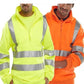 LUXEDIVA Hi Vis Mens 3/4 Zip Pullover Hoodie Sweatshirt Jumper Top