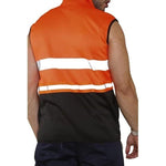 Load image into Gallery viewer, LUXE DIVA Hi Viz High Visibility Body Warmer Workwear Safety Wear Sleeveless Waistcoat Fleece Garment Menswear Reflective Clothing Pockets Small Uniforms Man
