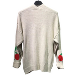 Load image into Gallery viewer, LUXE DIVA Womens Long Sleeve Cherries Print Open Front Knitted Jumper Cardigan 8-14
