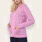 Women's Ladies Knitted Cable Zipper Collar 2 Pockets Zip All The Way Down 8-14