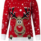 LUXE DIVA Women's Knitted Rudolph on wall Xmas Snowflake Ladies kids Reindeer Pom Jumpers