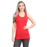 Load image into Gallery viewer, LUXE DIVA Women&#39;s Long Racerback Bodycon Vest Top Fitted Sleeveless Muscle Tank for Gym, Yoga, Fitness &amp; Casual Wear Sizes 8-26
