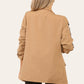 LUXE DIVA Ladies rouge leopard on sleeve Italien  blazer 2 front flap pockets