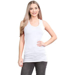 Load image into Gallery viewer, LUXE DIVA Women&#39;s Long Racerback Bodycon Vest Top Fitted Sleeveless Muscle Tank for Gym, Yoga, Fitness &amp; Casual Wear Sizes 8-26
