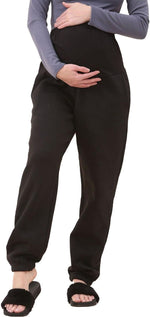 Load image into Gallery viewer, Women&#39;s Pregnancy Fleece Jogger Full Ankle Length Over The Bump Maternity Leggings Loose Casual Joggers Pregnant Pants for Belly Support UK
