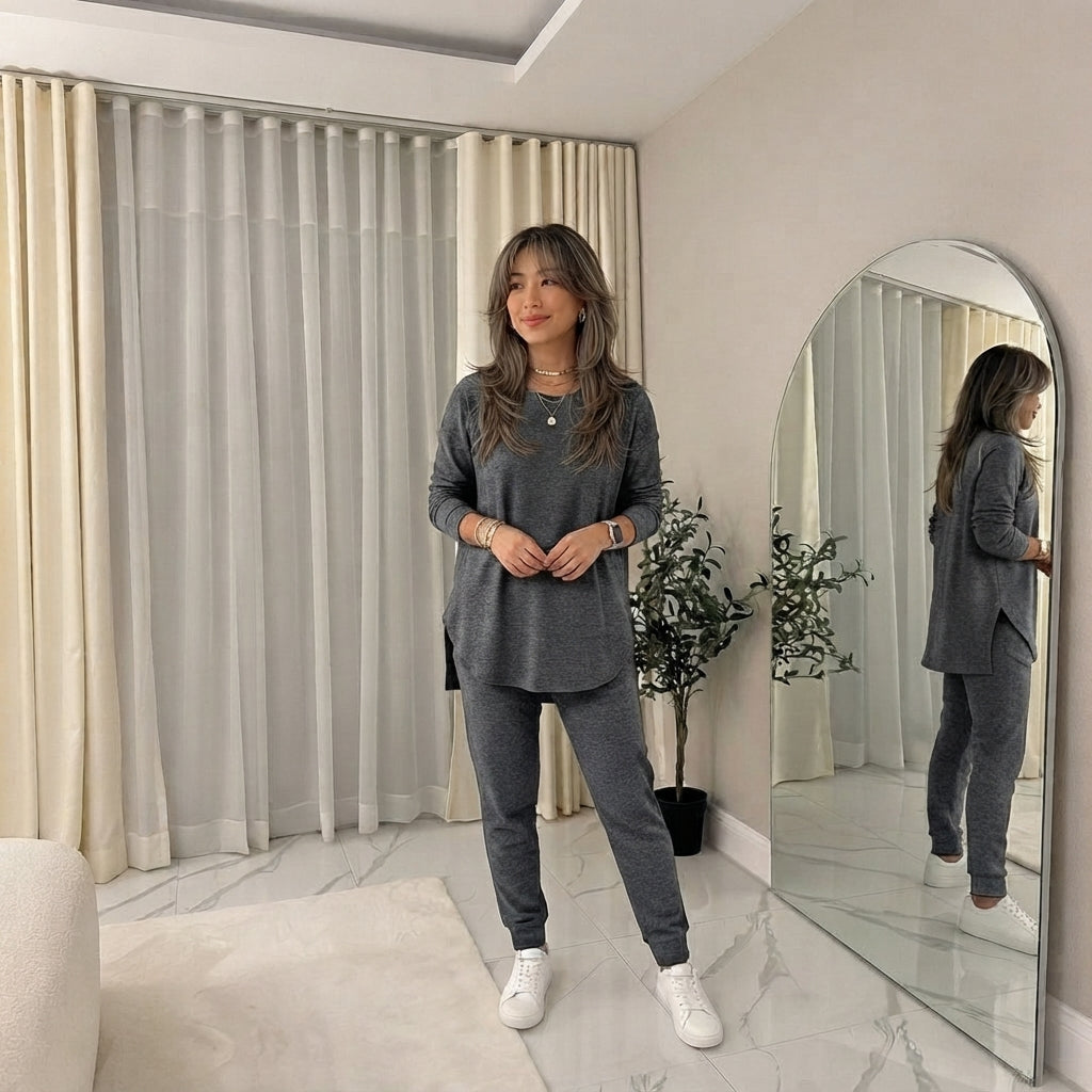 LUXE DIVA Women's Tracksuit Sweatshirt and Joggers