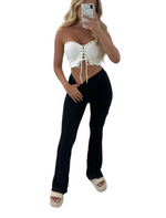 Load image into Gallery viewer, LADIES ZIG ZAG AZTEC PRINT FLAIR TROUSERS WOMEN BOOTCUT PANTS
