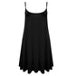 LUXEDIVA Women's Plain Cami Stretchy Flared Ladies Swing, Mini Dress Long Vest Top 8-22 Casual Soft Womenswear Comfortable Fashion Style Summer Casual Wear
