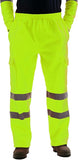 LUXE DIVA New HI VIZ VIS Jogging Bottoms Open hem Work WEAR Safety Trousers Two Tone Highway Builder Safety Fleece Joggers Sweat Pants S-5XL