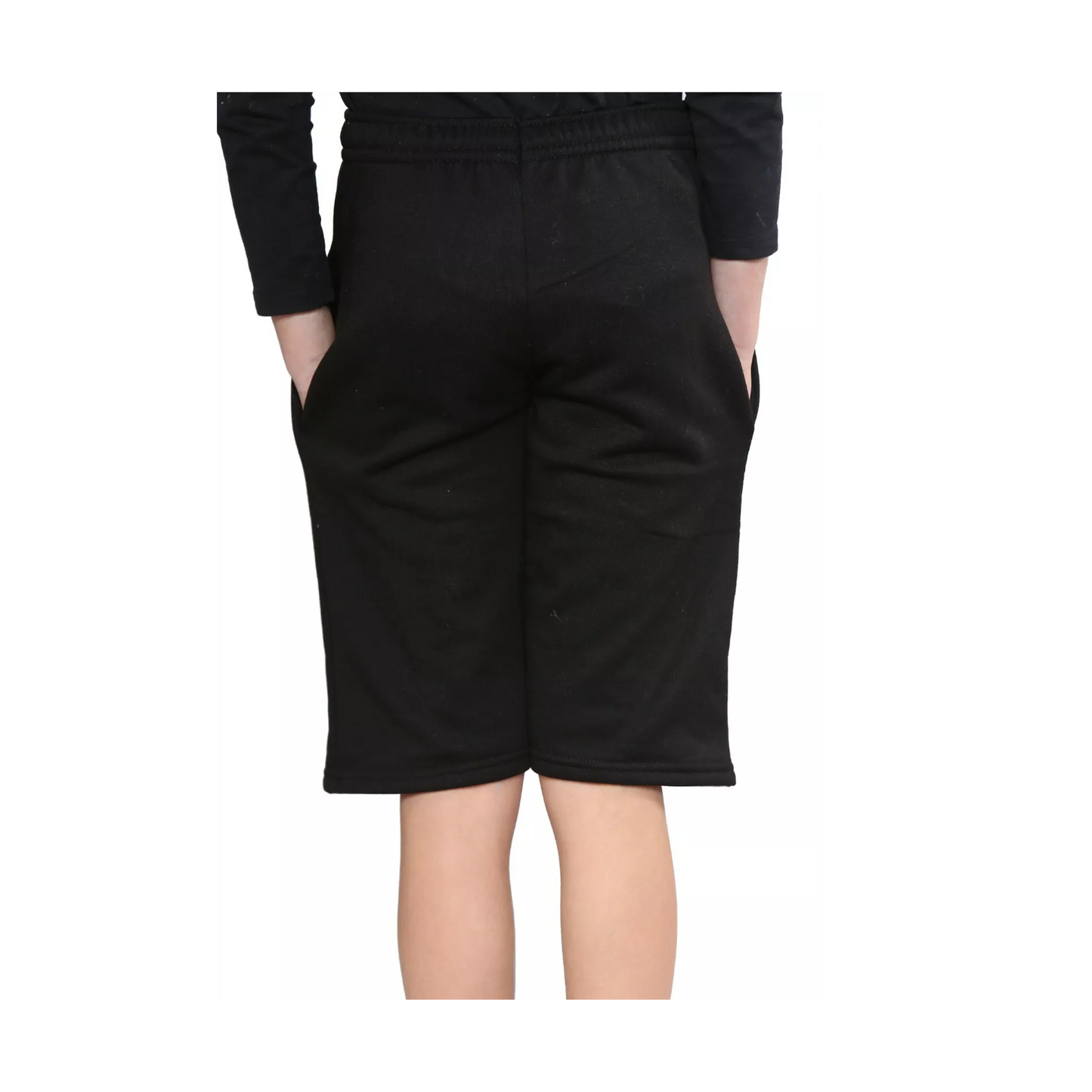 LUXE DIVA Unisex Kids PE School Sports Shorts with Pockets – Boys Girls Fleece Gym Running Football Cycling Shorts with Drawstring – Indoor Outdoor Summer Athletic