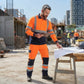 LUXE DIVA Men's Hi Vis Long Sleeve Polo Shirt & Trousers High Visibility Reflective Workwear Set