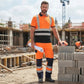 LUXE DIVA Men's Hi Vis Short Sleeve Polo Shirt & Trousers High Visibility Reflective Workwear Set