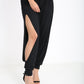 LUXEDIVA  Womens Ladies Side Slit Harem Trouser