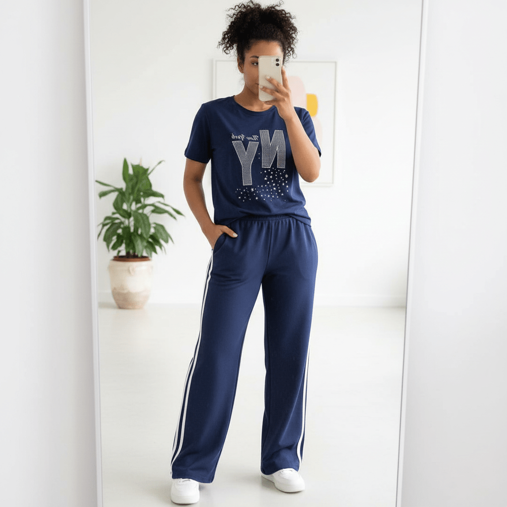 2PC New York Contrast Top with Adjustable Trousers – Stylish Spring Summer Co - Ord Set for Casual & Chic Everyday Wear - LUXE DIVA2PC New York Contrast Top with Adjustable Trousers – Stylish Spring Summer Co - Ord Set for Casual & Chic Everyday WearLUXE DIVALUXE DIVA2PCNYSSTroSetNavy6-122PC New York Contrast Top with Adjustable Trousers – Stylish Spring Summer Co - Ord Set for Casual & Chic Everyday Wear6 - 12Navy