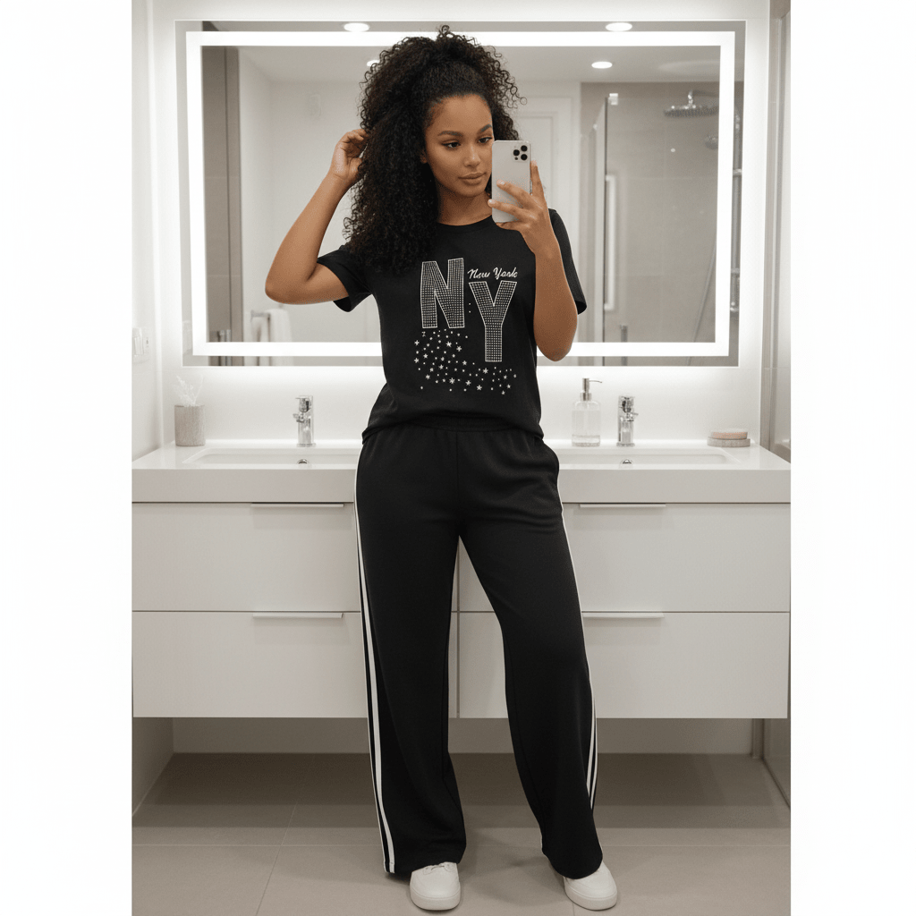 2PC New York Contrast Top with Adjustable Trousers – Stylish Spring Summer Co - Ord Set for Casual & Chic Everyday Wear - LUXE DIVA2PC New York Contrast Top with Adjustable Trousers – Stylish Spring Summer Co - Ord Set for Casual & Chic Everyday WearLUXE DIVALUXE DIVA2PCNYSSTroSetBlk6-122PC New York Contrast Top with Adjustable Trousers – Stylish Spring Summer Co - Ord Set for Casual & Chic Everyday Wear6 - 12Black