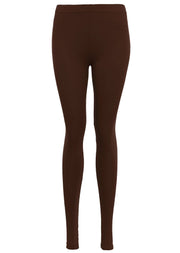 Childrens Plain Full Length Jersey Leggings Girls Stretchy Thick Material Pants