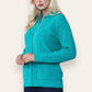 LUXE DIVA Womens Collar Zip Cable Knit Cardigan Ladies Long Sleeve Pullover Pocket Jumper
