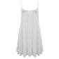 LUXEDIVA Women's Plain Cami Stretchy Flared Ladies Swing, Mini Dress Long Vest Top 8-22 Casual Soft Womenswear Comfortable Fashion Style Summer Casual Wear