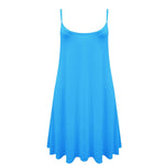 Load image into Gallery viewer, LUXEDIVA Women&#39;s Plain Cami Stretchy Flared Ladies Swing, Mini Dress Long Vest Top 8-22 Casual Soft Womenswear Comfortable Fashion Style Summer Casual Wear
