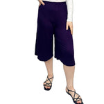 Load image into Gallery viewer, LUXEDIVA  Womens Ladies Plain 3/4 Length Short Palazzo Trousers Casual Wide Leg Culottes Pants Plus Sizes UK 8-26
