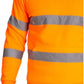 LUXE DIVA Hi Vis Crew Neck Sweatshirt with Kangaroo Pocket Orange Yellow S 3XL High Visibility Safety Workwear Reflective Tape Security Outdoor Jumper