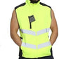 Mens Hi Viz Body Warmer High Visibility Gilet Jacket | Hi Viz Fleece Lined Waterproof Workwear Security Safety Wear Reflective Tape Gilet Waistcoat Phone & ID Pockets Vest Top S-3XL