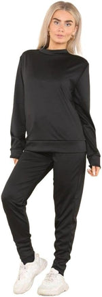 Load image into Gallery viewer, Ladies Plain Tracksuit Solid Round Neck Sweatshirts Joggers Slim Fit Activewear Sizes 8-22
