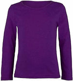 Load image into Gallery viewer, Girls Boy Kids Plain Basic Long Sleeve Round Neck T-Shirt Stretch School Tee Top 2-13 Years
