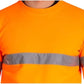 LUXE DIVA Hi Vis Crew Neck Sweatshirt with Kangaroo Pocket Orange Yellow S 3XL High Visibility Safety Workwear Reflective Tape Security Outdoor Jumper