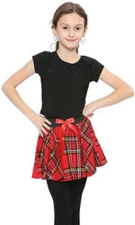 Load image into Gallery viewer, Girls Circular Kids Tartan Skirt Check Bow Detail Dance Mini Skirts 5-10 Years
