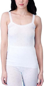 Load image into Gallery viewer, Women&#39;s Black &amp; White Snowdrop French Neck Spencer Cami Vest Ladies Thermal French Round Vest Lace Thermal Vest Top
