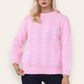 LUXE DIVA LADIES WOMENS BRAND NEW LONG SLEEVE SWEATER CREW NECK CHAIN LINK PATTERN THICK KNIT WINTER JUMPER Cardigan Clothing