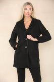 LUXE DIVA Women's 2 Button Longline Winter Coat Warm