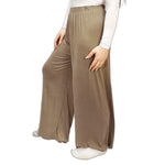 Load image into Gallery viewer, LUXE DIVA Ladies Palazzo Wide Leg Flared Elasticated Stretch Plus Size Plain Trousers 8-26
